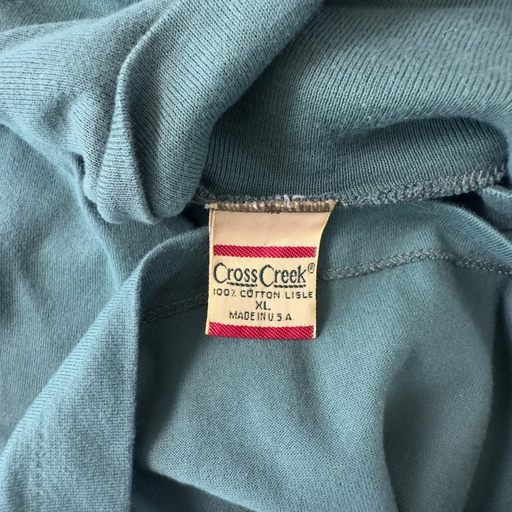 Vintage Vintage Cross Creek USA Cotton Mock Neck Top | 90s Minimal | L‎